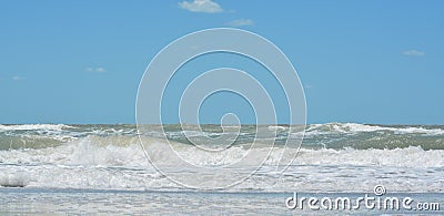 Surf is up on the Gulf of Mexico in Indian Rocks Beach, Florida. Stock Photo