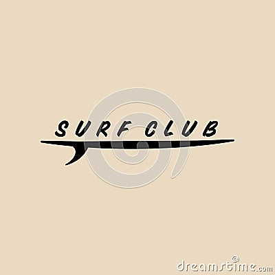 surf vintage logo, icon and symbol, vector illustration design Vector Illustration