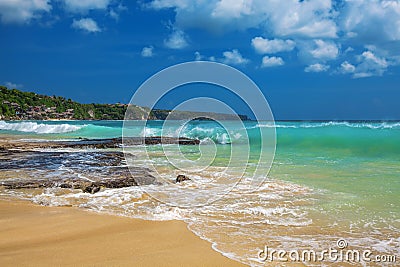 Surf waves and turqoise water Stock Photo