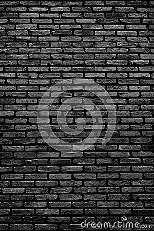 Surface of black brick stone wall textured for background Stock Photo