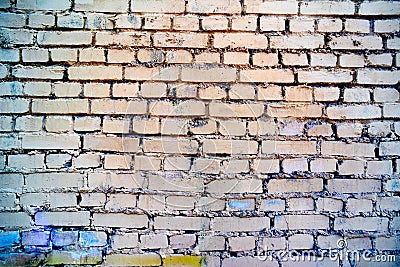 Surface of a brick bedraggle old wall Stock Photo