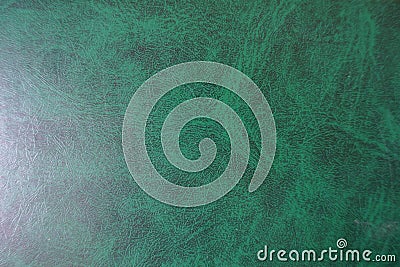 Surface of dark green faux leather Stock Photo