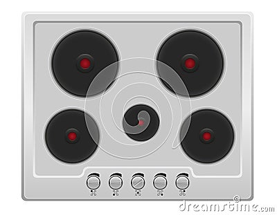 Surface for electric stove vector illustration Vector Illustration