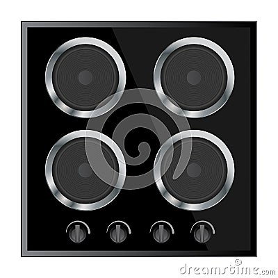 Surface for electric stove vector illustration Vector Illustration