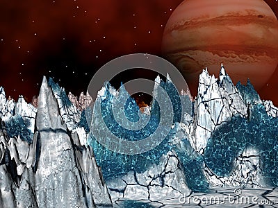 The surface of Europa Stock Photo