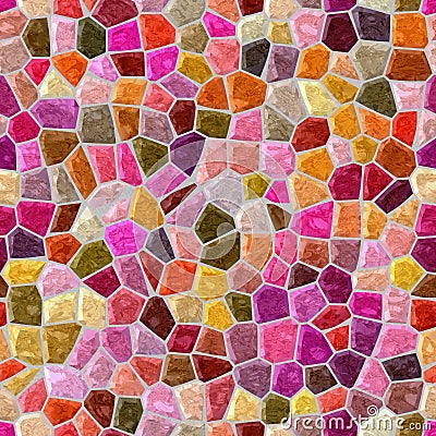 Surface floor marble mosaic seamless square background with grey grout - red, wine, burgundy, hot pink, magenta, fuchsia, Stock Photo