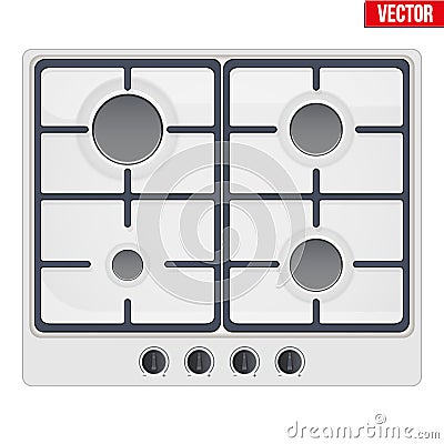 Surface of gas stove Vector Illustration