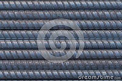 Surface of Steel bar, Rebar background Stock Photo