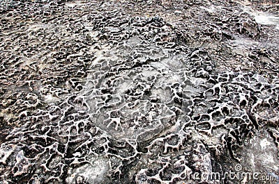 The surface of the stone caused by nature. Stock Photo