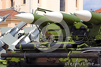 Surface-to-air missile systems Stock Photo