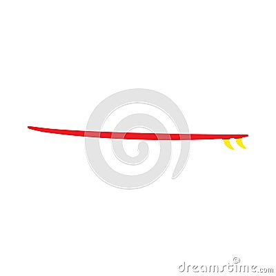 Surfboard lifestyle extreme sporty relax symbol flat vector icon adventure Vector Illustration