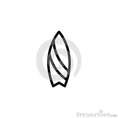 Surfboard line icon vector design Vector Illustration