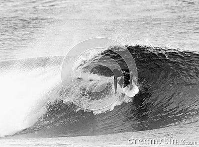 Surfer in black and white 6 Stock Photo