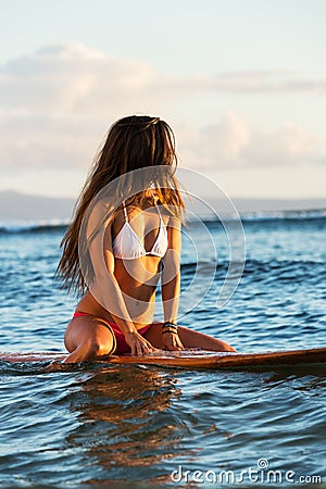 Surfer girl Stock Photo