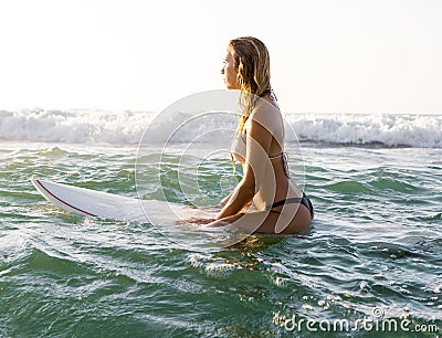 Surfer Girl Stock Photo