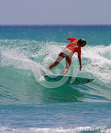 Surfer Girl Bethany Hamilton Surfing Editorial Stock Photo