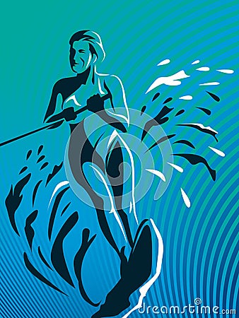 Surfer Girl Vector Illustration