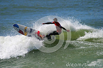 Surfer Josh Baxter Surfing in Anglet, France Editorial Stock Photo