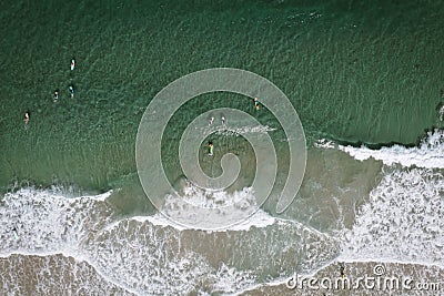 Surfers beach in summer time Stock Photo