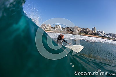 Surfing Action Surfer Water Editorial Stock Photo