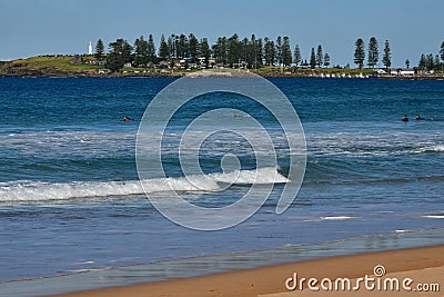 Surfing at Bombo Beach near Kiama, Australia Editorial Stock Photo