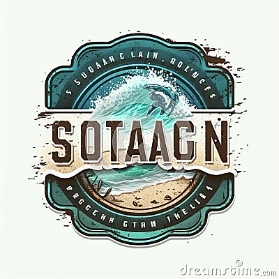 Surfing Logo template Stock Photo