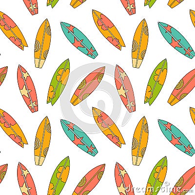 Surfing pattern Vector Illustration