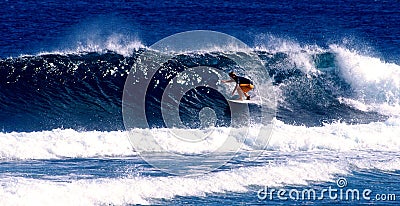 Surfing Samoa Editorial Stock Photo