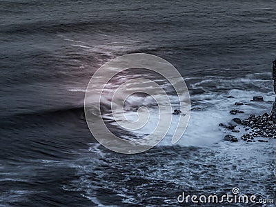 Surfer on a big wave Stock Photo