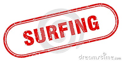 Surfing stamp Vector Illustration
