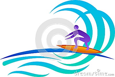 Surfing Vector Illustration