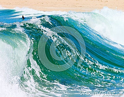 Surfing waves Stock Photo