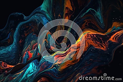 Surge Fluid Cascading Texture Abstract Background With Generative AI Stock Photo