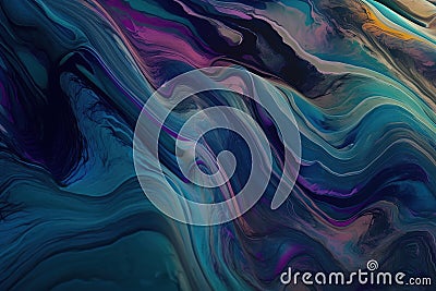 Surge Fluid Cascading Texture Abstract Background With Generative AI Stock Photo