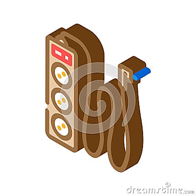 surge protector electrical engineer isometric icon vector illustration Vector Illustration