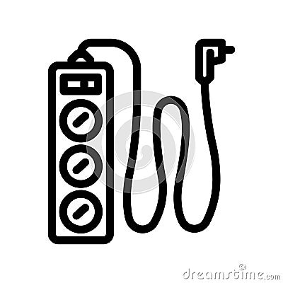 surge protector electrical engineer line icon vector illustration Cartoon Illustration