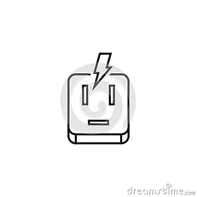 Surge protector vector icon logo design Vector Illustration