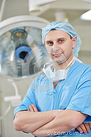 Surgeon doctor in surgery operation room Stock Photo