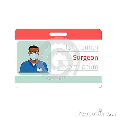 Surgeon medical specialist badge template Vector Illustration