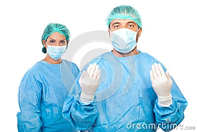 Surgeons team Stock Photo