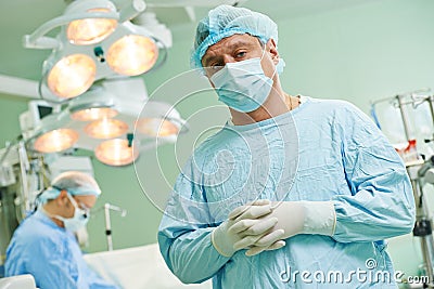 Surgeons team at cardiac surgery operation Stock Photo