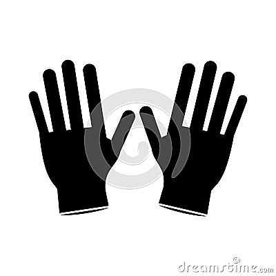 Surgery glove clean medical pictogram Vector Illustration