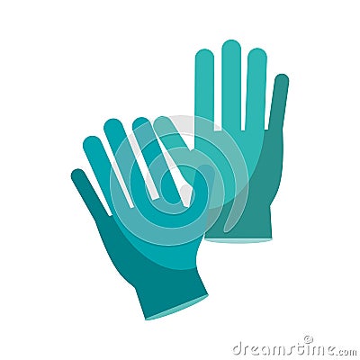 Surgery glove medical protective Vector Illustration