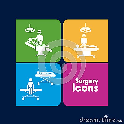 Surgery icons Vector Illustration