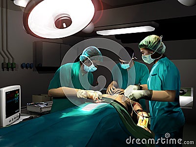 Surgery operation Stock Photo