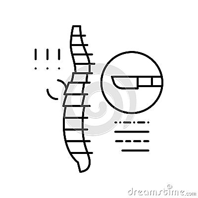 surgery scoliosis line icon vector illustration Vector Illustration