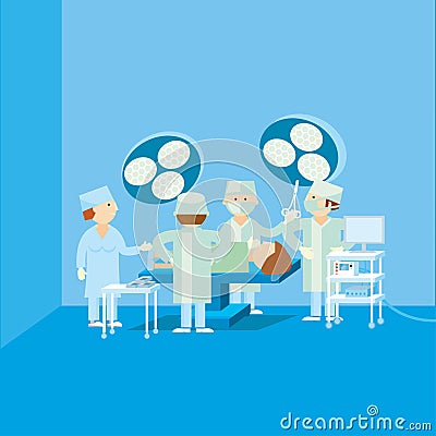 Surgery simple medical Vector Illustration