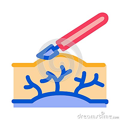 surgery treatment varicose veins color icon vector illustration Cartoon Illustration