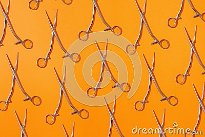 Surgical clamp pattern. Stock Photo