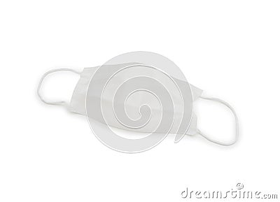Surgical Ear-Loop Mask on White Stock Photo